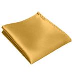 Fako Fashion® - Pochette - Pochet - Satijn - 22x22cm - Goud, Kleding | Heren, Verzenden, Nieuw