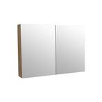 Spiegelkast Sanilux Wood 80x70x16cm Massief eiken Softclose, Ophalen of Verzenden, Nieuw, Bad