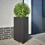 vidaXL Plantenbakken 2 st driehoek 50x43x75 cm staal zwart, Verzenden, Nieuw, Metaal