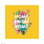 Kunstdruk Loreak - Home Sweet Home 30x30cm, Huis en Inrichting, Woonaccessoires | Schilderijen, Tekeningen en Foto's, Verzenden
