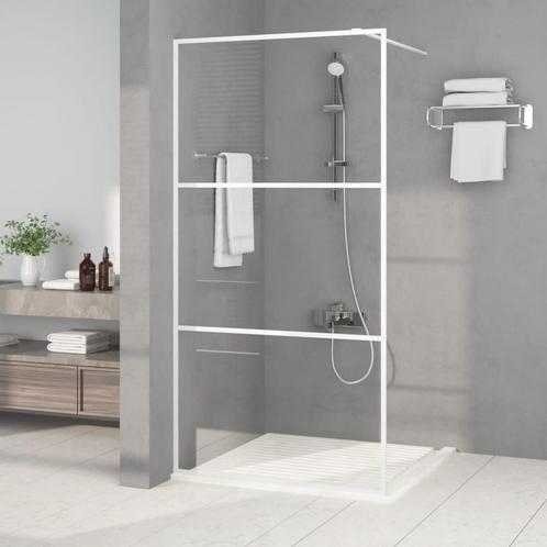 vidaXL Inloopdouchewand 100x195 cm transparant ESG-glas wit, Doe-het-zelf en Verbouw, Sanitair, Nieuw, Verzenden