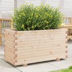 vidaXL Plantenbak 90x40x49,5 cm massief grenenhout, Tuin en Terras, Bloembakken en Plantenbakken, Verzenden, Nieuw, Hout