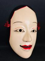 Noh masker - Hout, Tanabe Seisuke - Kushiinadahime (Zonder, Antiek en Kunst