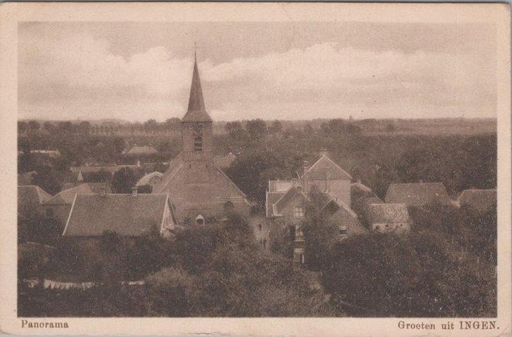 INGEN - Panorama Groeten uit Ingen, Verzamelen, Ansichtkaarten | Nederland, Verzenden