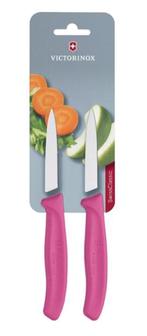 Officemes met spitse punt 8 cm roze | 2 stuks | RVS | 18,..., Verzenden