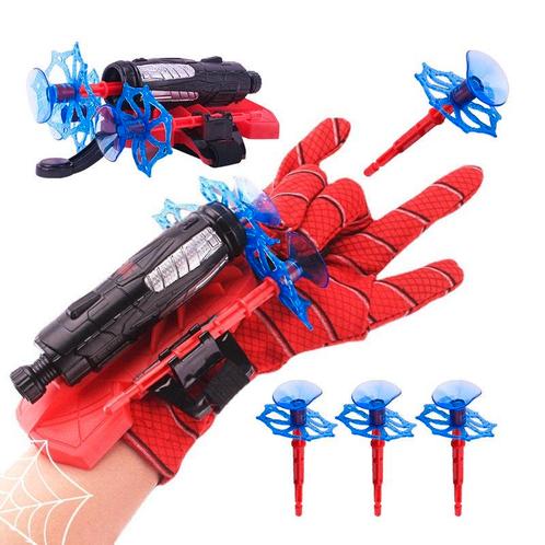Spidey Web Shooter Handschoen met 3 Pijltjes - Spider, Kinderen en Baby's, Carnavalskleding en Verkleedspullen, Ophalen of Verzenden