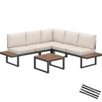 Tuin-loungeset Eliar, 4-delig, met aluminium frame - zwart, Verzenden, Nieuw