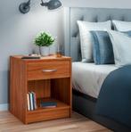 Nachtkastje Hamburg Kersenhout look 50x40x35cm (Slaapkamer), Huis en Inrichting, Slaapkamer | Bedden, Verzenden, Nieuw