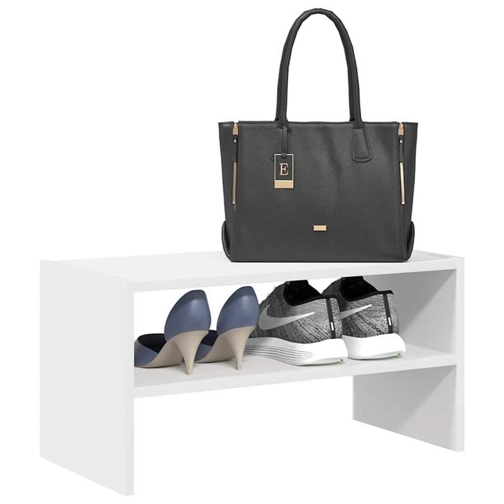 vidaXL Schoenenrek stapelbaar 60x30x30,5 cm wit, Huis en Inrichting, Kasten | Schoenenrekken, Nieuw, Verzenden