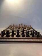 Schaakspel - Parelmoer ingelegd Staunton Schaak & backgammon, Antiek en Kunst