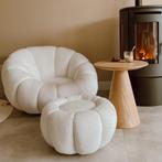 Olivia fauteuil set teddy wit, Nieuw, Ophalen of Verzenden, Wit