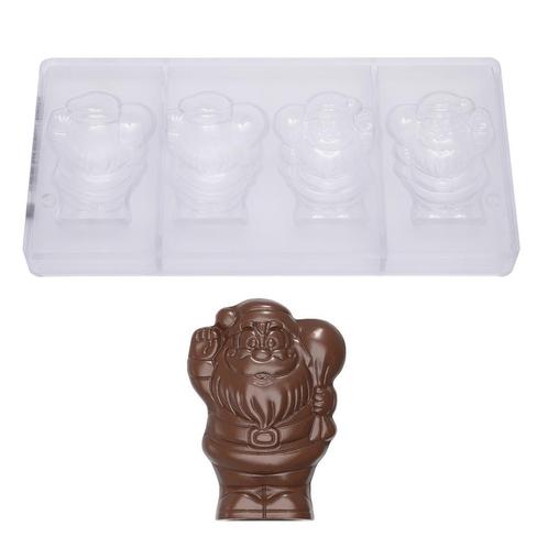 Chocolademal Chocolate World Kerstman (4x) 84x60x36mm, Hobby en Vrije tijd, Taarten en Cupcakes maken, Nieuw, Verzenden