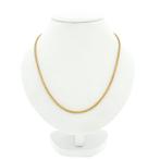 Gouden vossenstaart schakel ketting | 42,5 cm (unisex), Sieraden, Tassen en Uiterlijk, Ophalen of Verzenden, Gebruikt, Overige kleuren