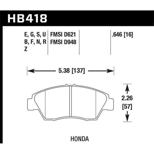 Hawk 02-06 RSX (non-S) Front / 03-11 Civic Hybrid / 04-05, Auto-onderdelen, Remmen en Aandrijving, Ophalen of Verzenden