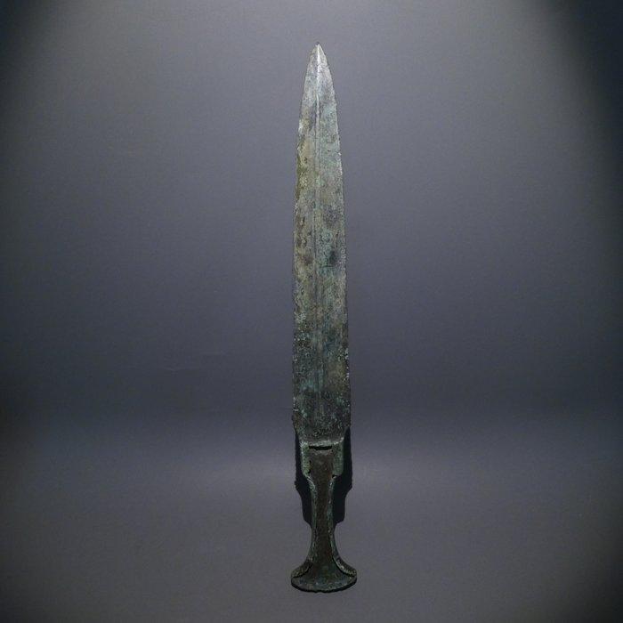 Luristan Brons Dolk. 40 cm L. 1800 - 600 v.Chr., Verzamelen, Mineralen en Fossielen