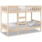 vidaXL Stapelbed massief grenenhout 90x190 cm, 90 cm, Eenpersoons, Bruin, Verzenden