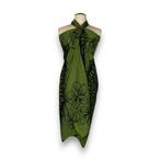 Sarong / pareo - Strandkleding wikkelrok - Groen / zwart Man, Kleding | Dames, Badmode en Zwemkleding, Ophalen of Verzenden, Nieuw