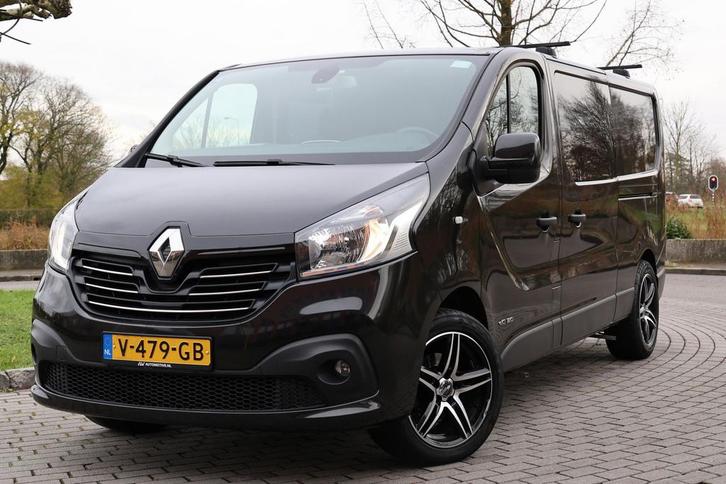 Renault Trafic 1.6 dCi L2H1 DC Luxe | L+R Schuifdeur | Dubbe, Auto's, Bestelauto's, Onderhoudsboekje, Lease, Zwart, Handgeschakeld