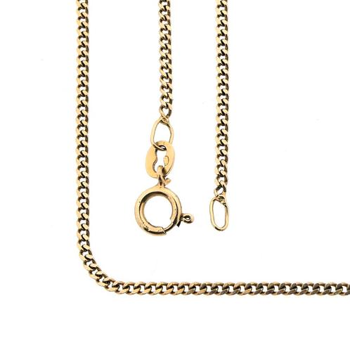 Gouden gourmet schakel ketting | 50 cm (schakelketting), Sieraden, Tassen en Uiterlijk, Kettingen, Overige kleuren, Gebruikt, Goud