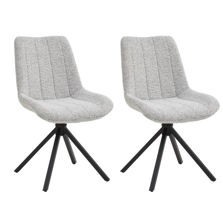 Set van 2 Eetkamerstoelen – Naturel/Créme – Vergaderstoelen, Huis en Inrichting, Stoelen, Ophalen of Verzenden