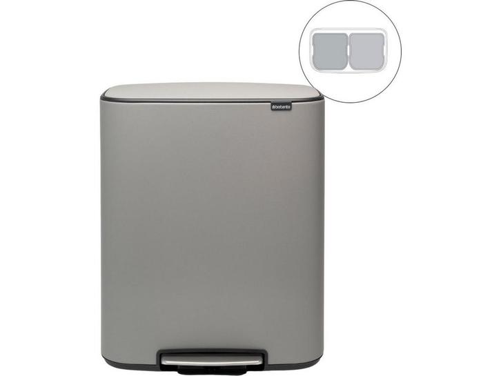 Brabantia Bo Prullenbak - 2 x 30 liter - Afvalscheiding -, Huis en Inrichting, Woonaccessoires | Prullenbakken, Zo goed als nieuw