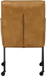 Cognac leren moderne eetkamerstoel - Kenia Leer Walnut (cogn, Overige kleuren, Nieuw, Leer, Ophalen of Verzenden