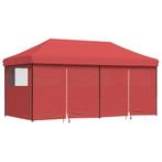 Partytent inklapbaar pop-up met 4 zijwanden bordeauxrood, Verzenden, Nieuw, 2 meter of meer, Partytent