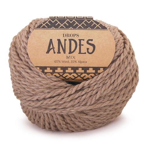 DROPS Andes Mix - 0619 beige - Wol Garen, Hobby en Vrije tijd, Breien en Haken, Ophalen of Verzenden