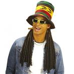 Reggae hoed met dreadlocks - Feesthoeden overig, Hobby en Vrije tijd, Feestartikelen, Ophalen of Verzenden, Nieuw
