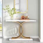 Luxe Consoletafel Goud met Marmerlook of Houtlook - Nieuw, Antiek en Kunst, Verzenden