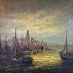 Peter Brouwer (1935-2010) - Mediterrane haven bij dageraad