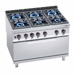 GGM Gastro | Gasfornuis - 53,5 kW - 6 branders - incl. |, Witgoed en Apparatuur, Verzenden, Nieuw, Inbouw