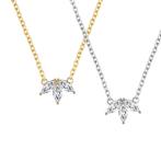 925 zilveren crown ketting met 3 zirkonias, Sieraden, Tassen en Uiterlijk, Kettinghangers, Verzenden, Nieuw, Zilver