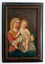 Lijst- Onze Lieve Vrouw met het Kind Jezus - Olieverf op, Antiek en Kunst