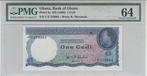 1965 Ghana P 5a 1 Cedi Nd Pmg 64, Postzegels en Munten, Bankbiljetten | Europa | Niet-Eurobiljetten, Verzenden