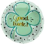Helium Ballon Good Luck Klaver Leeg 45cm, Hobby en Vrije tijd, Feestartikelen, Verzenden, Nieuw