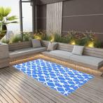 vidaXL Buitenkleed ARAKIL 120x180 cm PP blauw en wit, Verzenden, Nieuw, Blauw