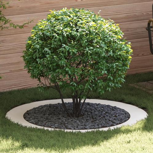 vidaXL Plantenring 5 stuks Wit Ø90/120 cm Staal, Tuin en Terras, Bloembakken en Plantenbakken, Nieuw, Kunststof, Verzenden