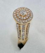 Ring - 14 karaat Geel goud -  1.00ct. tw. Diamant, Sieraden, Tassen en Uiterlijk, Ringen, Nieuw