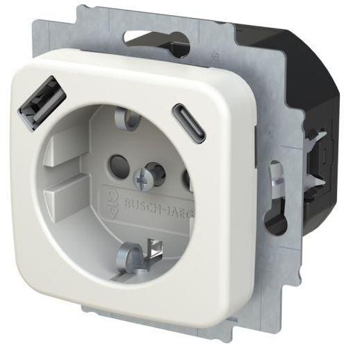 Busch Jaeger Reflex SI wandcontactdoos met 2x USB-Lader, Doe-het-zelf en Verbouw, Elektra en Kabels, Nieuw, Ophalen of Verzenden