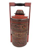 Pot - Hout - Birmese Stapeldoos