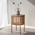 *WOONWINKEL* Ronde Bijzettafel Met Ribbelstructuur, Huis en Inrichting, Tafels | Bijzettafels, Verzenden, Nieuw