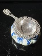 Theezeef - .835 zilver - 1934 delftsblauw lekbakje