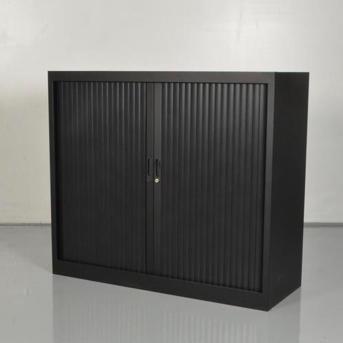 Roldeurkast Officenow - Zwart - 105 x 120 cm - Incl. 2, Huis en Inrichting, Kasten | Roldeurkasten en Archiefkasten, Ophalen of Verzenden