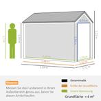 TRUUSK Tuinhuisje van Staal 4 - Met Venster - Afsluitbare T, Verzenden, Nieuw