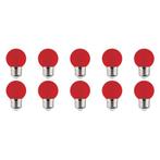 LED Lamp 10 Pack - Romba - Rood Gekleurd - E27 Fitting - 1W, Huis en Inrichting, Lampen | Tafellampen, Ophalen of Verzenden, Nieuw