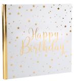 Verjaardag set Happy Birthday wit met goud XL deLuxe, Verzenden, Nieuw, Versiering, Verjaardag