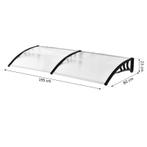 TRUUSK Bureauluifel 75x195x23 cm - 5mm Polycarbonaat - Zonwe, Doe-het-zelf en Verbouw, Verzenden, Nieuw