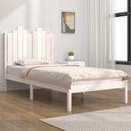 vidaXL Bedframe massief grenenhout wit 75x190 cm, Eenpersoons, Verzenden, Wit, Nieuw