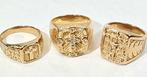 3 Religieuze ringen - Kruis van de Leger, Latijns kruis van
